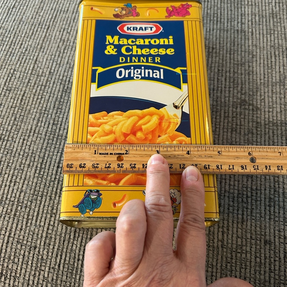 Kraft Dinomac Macaroni & Cheese Tin with cheeseasaurus Rex vintage collectible - Picture 11 of 12